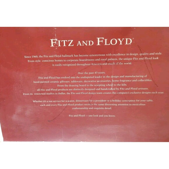 Fitz and Floyd ~ 2003 Retired Santa's Sleigh Christmas Cookie Jar In Box W/Box - Picture 10 of 10